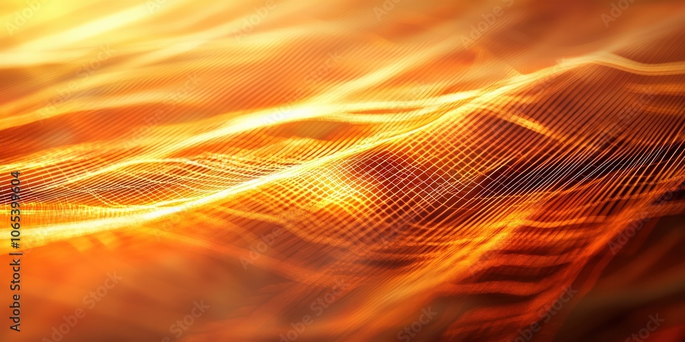 Poster explore dynamic patterns of light and energy in abstract art