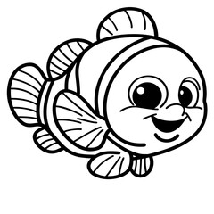 Cute Clown fish doodle 