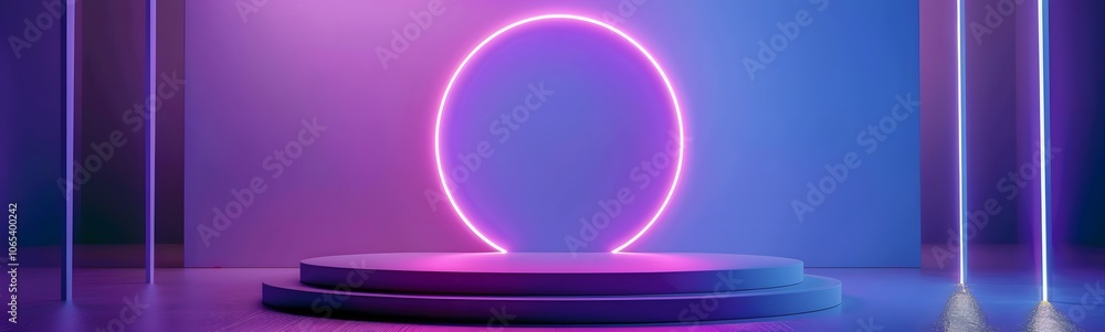 Poster podium background 3d light tech stage future platform game abstract. podium 3d background technology