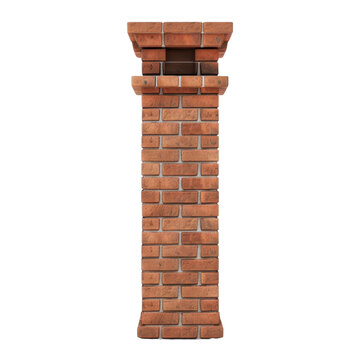 tall brick chimney with classic design, showcasing sturdy structure and warm red tones. This architectural element adds character to any building or outdoor space