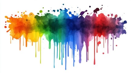 Fototapeta premium Abstract Watercolor Background with Dripping Paint