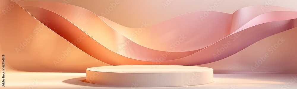 Poster background podium 3d product display stand platform abstract pastel light. stage podium 3d backgroun