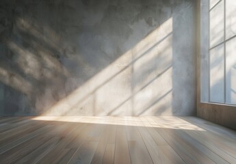 Fototapeta premium 3D rendering of a minimal interior space showcasing soft natural design