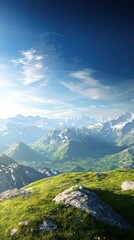 Obraz premium Discover the Majestic Beauty of Mountain Landscapes in Nature
