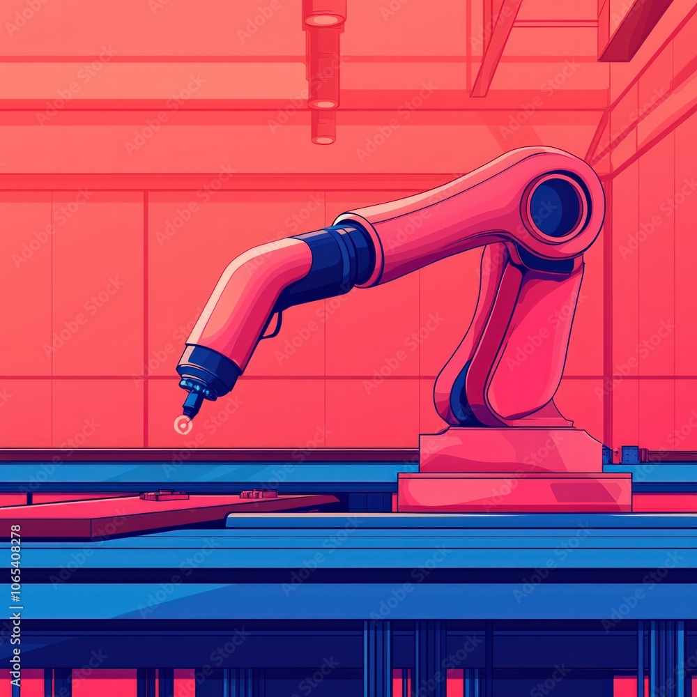 Poster robotic arm automates tasks for enhanced industrial efficiency