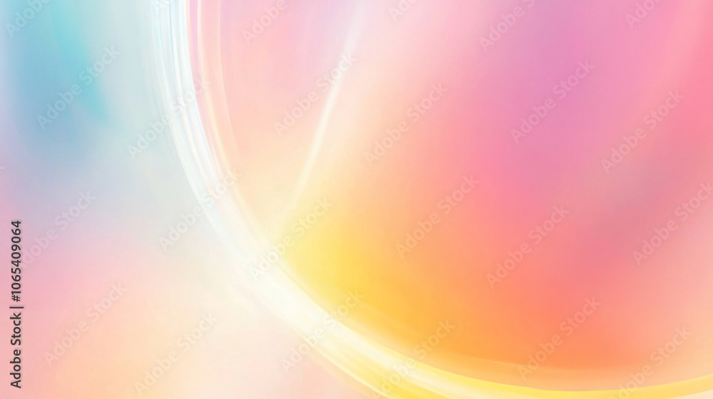 Poster abstract pastel gradient background with curved lines