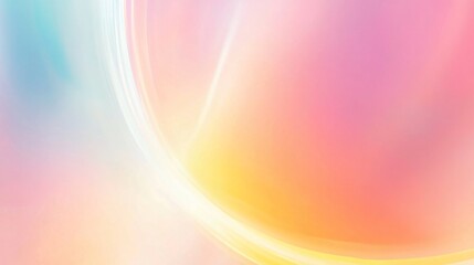 Abstract Pastel Gradient Background with Curved Lines