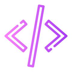 Obraz premium code gradient icon