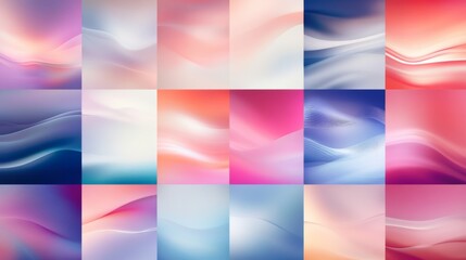 Fototapeta premium Abstract Gradient Wave Backgrounds: Colorful Minimalist Design