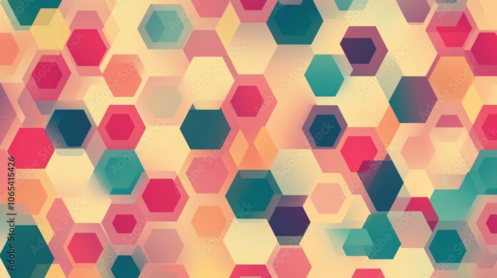 Poster abstract hexagon geometric pattern background