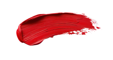Vibrant Red Lipstick Swatch on Smooth Surface