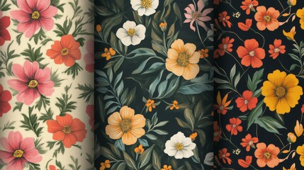Vintage Floral Patterns: Beautiful Botanical Illustrations