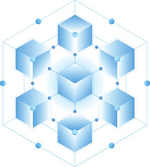 Obraz premium Web3 blockchain and token economy node gateway network
