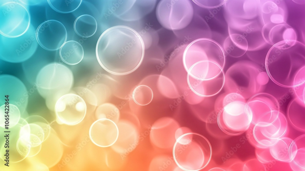 Aufkleber abstract colorful bokeh background with bright circles