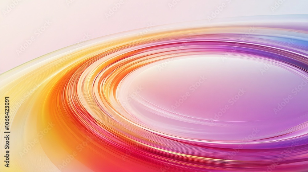 Poster abstract swirling background with colorful lines and shapes