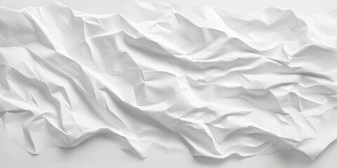 Obraz premium Abstract textured background of crumpled white paper with detailed creases and shadows for design projects and minimalistic artistic displays