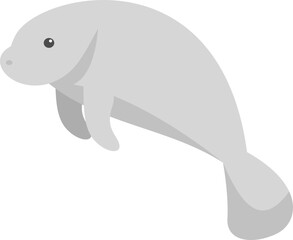 cute cartoon manatee