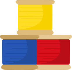 Colorful Spools Textile