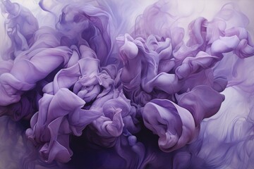 Fototapeta premium Soft flowing abstract cloud shapes in pale purple and lilac overlapping for a light aesthetic