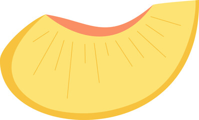 Fresh piece peach fruit