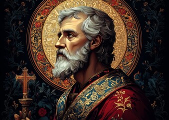 Create a Coloring Page of Saint Gregory of Nyssa for Art Education and Creative Activities