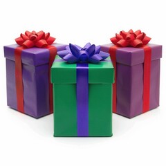 Obraz premium Whimsical Pastel Wrapped Gifts for Christmas