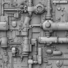 Obraz premium seamless machine like grayscale texture