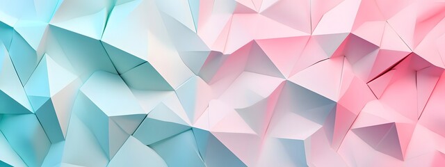 Obraz premium Abstract geometric shapes in pastel colors on a white background, clean lines, minimalist
