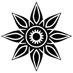 Fototapeta premium Add bold cultural flair with tribal star graphics Perfect for designs that embrace heritage symbolism and intricate geometric style