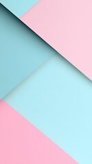 Abstract geometric shapes in pastel colors on a white background, clean lines, minimalist