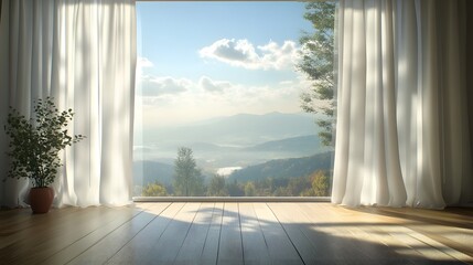 Smart curtains closing automatically during peak sun hours