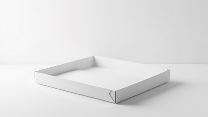 Clean and modern mockup of a white long pizza box, perfect for food industry applications