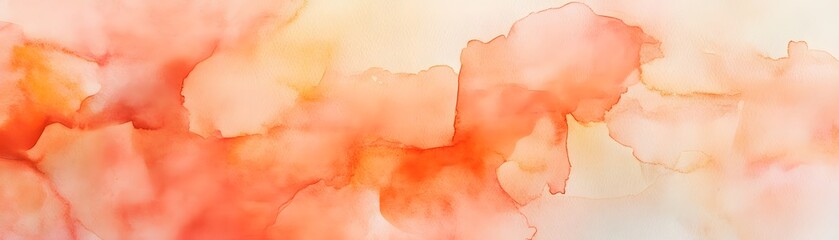 Fototapeta premium Abstract Watercolor Painting with Orange and Yellow Hues