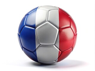 Fototapeta premium Realistic Soccer Ball France Flag 3D Illustration
