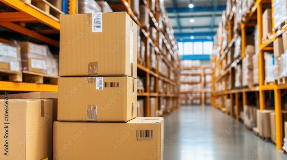 Poster modern automated storage facility image