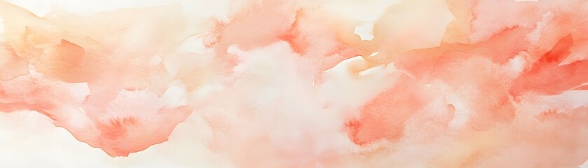 Fototapeta premium Abstract Watercolor Background with Soft Peach and Yellow Hues