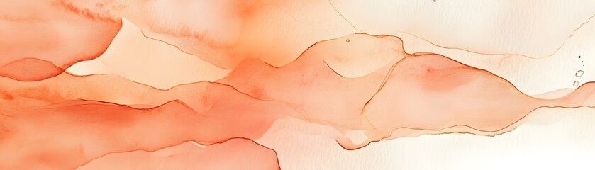Fototapeta premium Abstract Watercolor Painting with Peach and White Hues