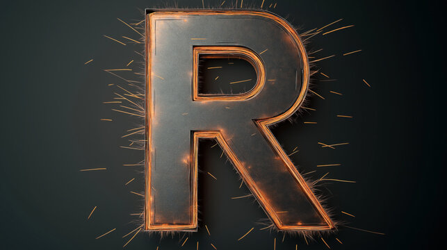 Metalic Lettering Digital R