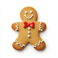 Classic Gingerbread Man Cookie with Festive Decoration