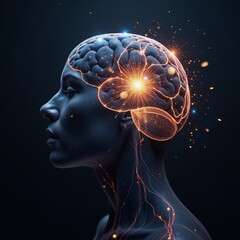 Obraz premium Mindful evolution through spirituality neural activation and biohacking