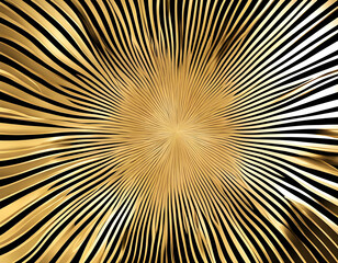 Fototapeta premium Abstract gold radial lines pattern background.