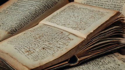 Obraz premium old book on a table background 