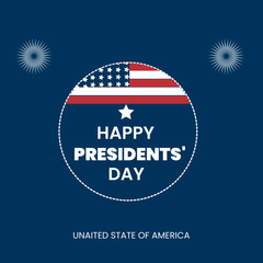 Happy Presidents day vector text design