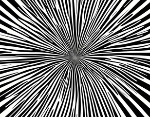 Obraz premium Abstract black and white radial lines pattern background.