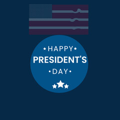 happy presidents day vector design and text 