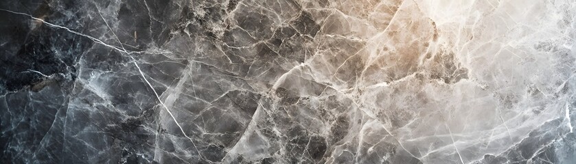 Obraz premium Close-up of Grey and White Marble with Veins and Texture