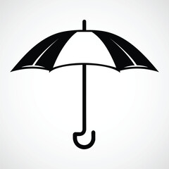 Black umbrella logo design icon
