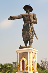 The statue of King Chao Anouvong in Vientiane, Laos