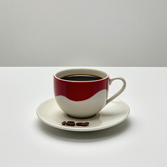 Fototapeta premium coffee cup on white background