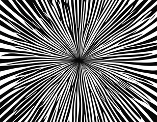 Obraz premium Abstract black and white radial lines pattern background.